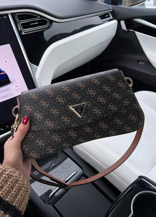 Сумка в стилі guess / guess new brown / люксова сумка