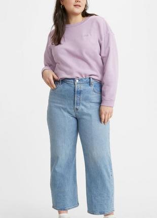 Прямые укороченные джинсы levis  с завышенной талией