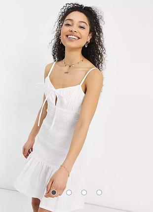 Біла сукня плаття сарафан із натуральної тканини