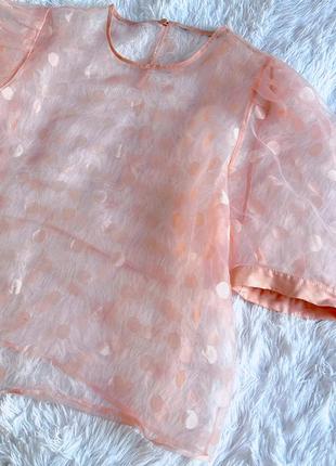 Нежная розовая фатиновая блузка shein