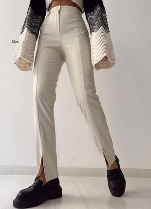 Жіночі для жінок зручні гарні класні красиві прості трендові модні повсякденні штанішки штани брюки молоко
