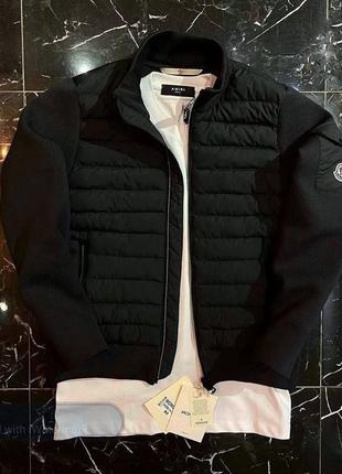Куртка moncler черная / стильные молодежные куртки монклер на осень - весну