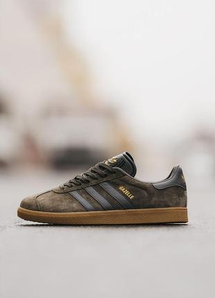 Кросівки замшеві adidas gazelle, кеди чоловічі, післяплата