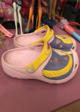 Шлёпки crocs 3d для юной модницы, с10/11