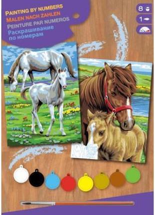 Набор для творчества sequin art painting by numbers junior-pairs horses (sa0215)