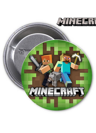 Значок game игра minecraft майнкрафт шахтерское ремесло