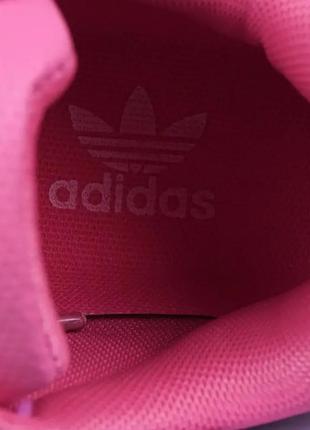 Кросівки жіночі замшеві adidas falcon колір viva magenta рожеві червоні5 фото