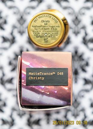 Нюдовая матовая помада для губ pat mcgrath labs lipstick mattetrance 048 christy 4 г3 фото