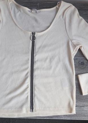 Кофта коротка,під спідницю або штани з високою посадкою ,кофта на замочку,нова,розмір m,l