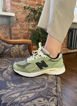 Женские кроссовки new balance 990 black green 36-37-38-39-40-41