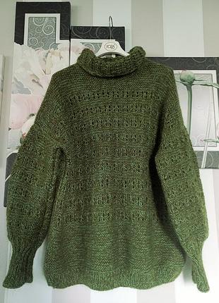 Шикарный свечер мохер+шерсть ручная работа