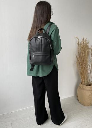 Женский черный рюкзак, рюкзак7 фото