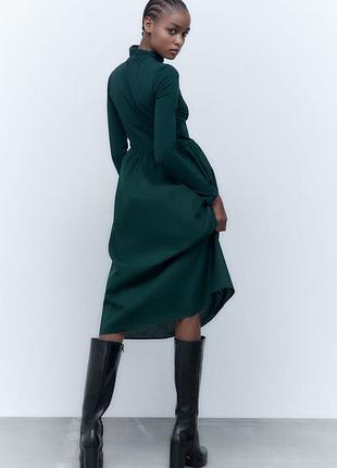 Сукня жіноча zara, колір смарагдовий😍 платье плаття платя