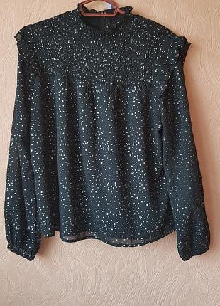 Блузка нарядная под горло с подкладкой dorothy perkins xl