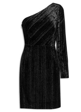 Вечірня чорна вельветова сукня next3 фото