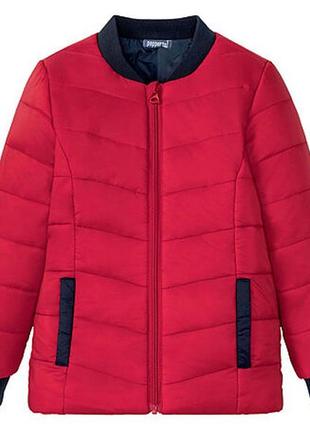 Pepperts демисезонная куртка красная для девочки возраст 9-10, р.140см