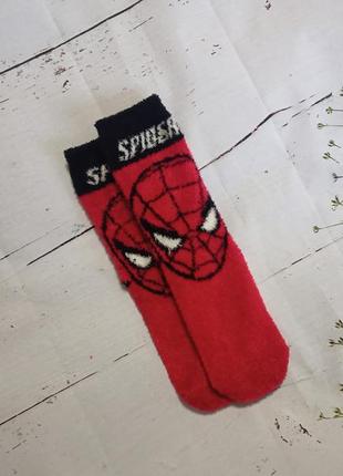Теплые, мохнатые носки с человеком-пауком marvel