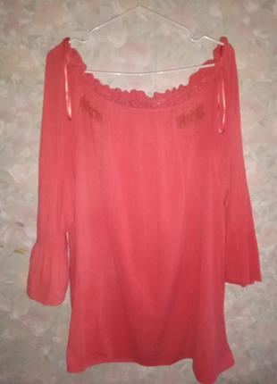 Блузка футболка 18 р караловый цвет