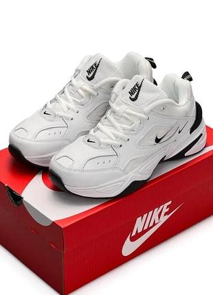 Nike m2k tekno all white3 фото