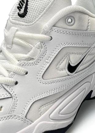 Nike m2k tekno all white6 фото