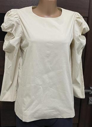 Блуза с воланами свозного кроя3 фото