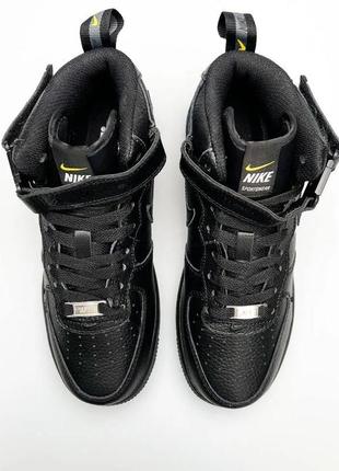 Nike air force mid utility all black x3 фото