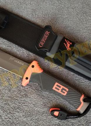 Нож  gerber bg survival с ножнами огнивом точилкой свистком