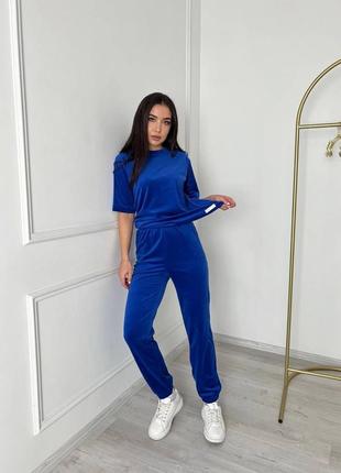 Велюровий домашній костюм велюр плюш багато кольорів3 фото