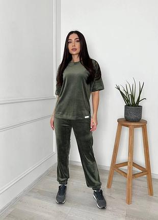 Велюровий домашній костюм велюр плюш багато кольорів5 фото