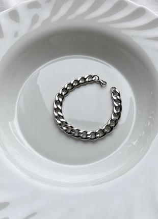 Массивный серебристый плетеный браслет, мужской браслет, женский браслет