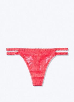 Кружевные стринги с ремешками. pink. victoria’s secret. оригинал 🇺🇸