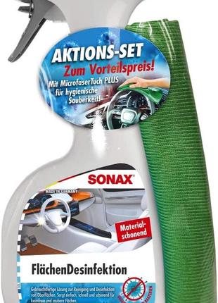 Sonax flächendesinfektion mit microfasertuch_aktions-set