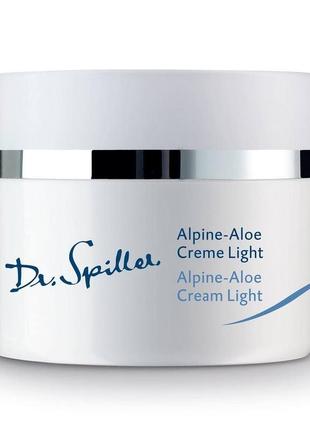 🤍легкий крем з екстрактом альпійського алое alpine-aloe cream light dr. spiller ❕розлив❕