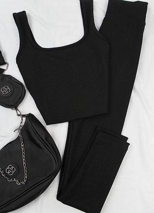 Костюм женский топ + лосины5 фото