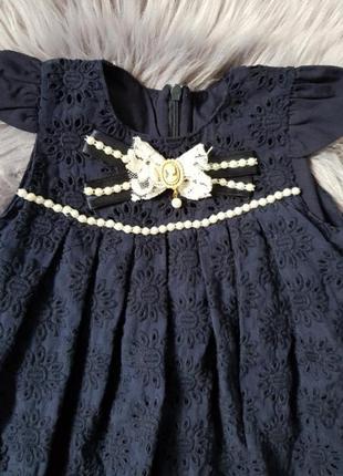 Праздничное платье на 2 года, нарядное платье, праздничное платье на 2 года, ажурное платье, платье с вышивкой3 фото