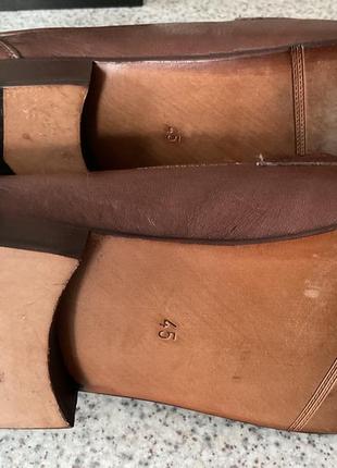 Итальянские кожаные туфли - лоферы 45/brend mirage italy4 фото