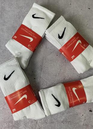 Носки білі високі nike