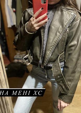 Куртка косуха байкерскся оверсайз zara оригинал5 фото