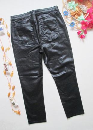 Мега классные стрейчевые джинсы с пропиткой под кожу высокая посадка denim co 💜❄️💜4 фото
