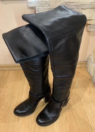 Крутые кожаные ботфорты-сапоги италия2 фото