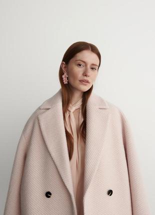 Двубортное пальто с высоким содержанием шерсти2 фото
