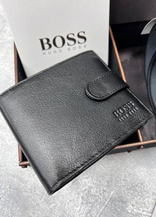 Подарочный набор boss (ремень + кошелек)3 фото