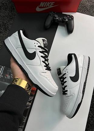 🔥чоловічі кросівки nike sb dunk low pro white black