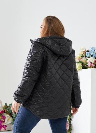 Супер стильна жіноча демісезонна куртка з капюшоном5 фото