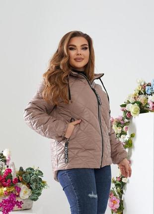 Супер стильна жіноча демісезонна куртка з капюшоном10 фото