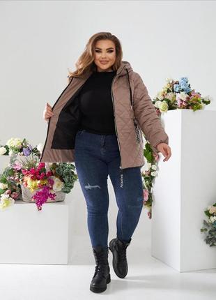 Супер стильна жіноча демісезонна куртка з капюшоном7 фото