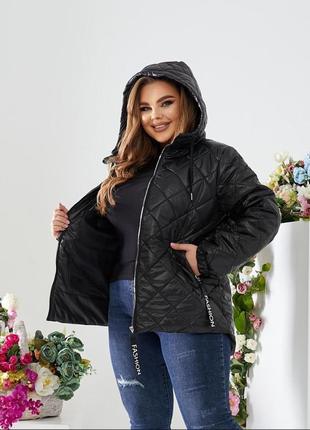 Супер стильна жіноча демісезонна куртка з капюшоном4 фото
