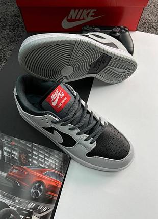 🔥чоловічі кросівки nike sb dunk low pro gray black