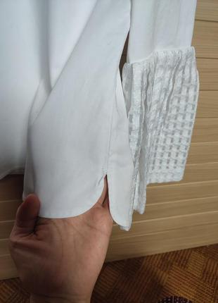 Белая блуза с нарядными рукавами ted baker 🌿 size 2/38-40рр4 фото