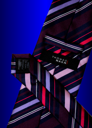 Яркий стильный мужской широкий галстук в полоску самовяз  краватка из полиэстера от tomas nash lkj4 фото